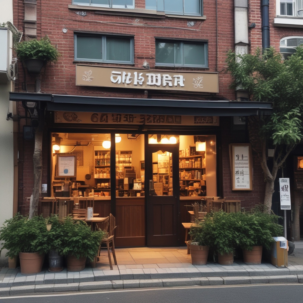 おしゃれなカフェの外観